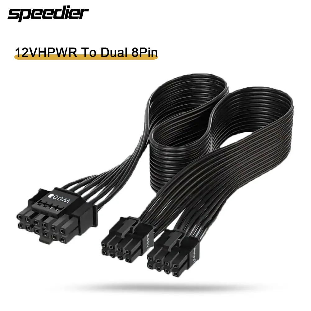 Dual 8Pin To 16Pin 12Vhpwr Cable - Câble d'alimentation modulaire 12VHPWR ATX3.0 PCI-E