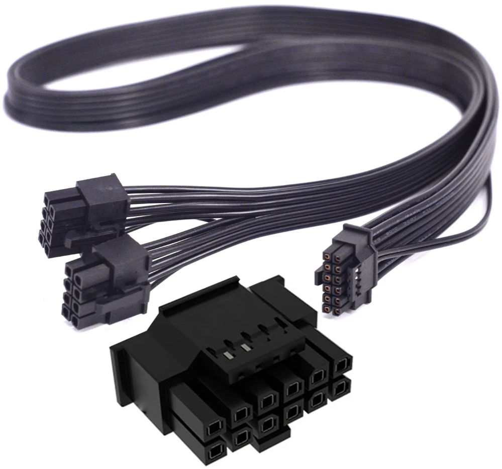 Dual 8Pin To 16Pin 12Vhpwr Cable - Câble d'alimentation pour Thermaltake, PF1 ARGB,