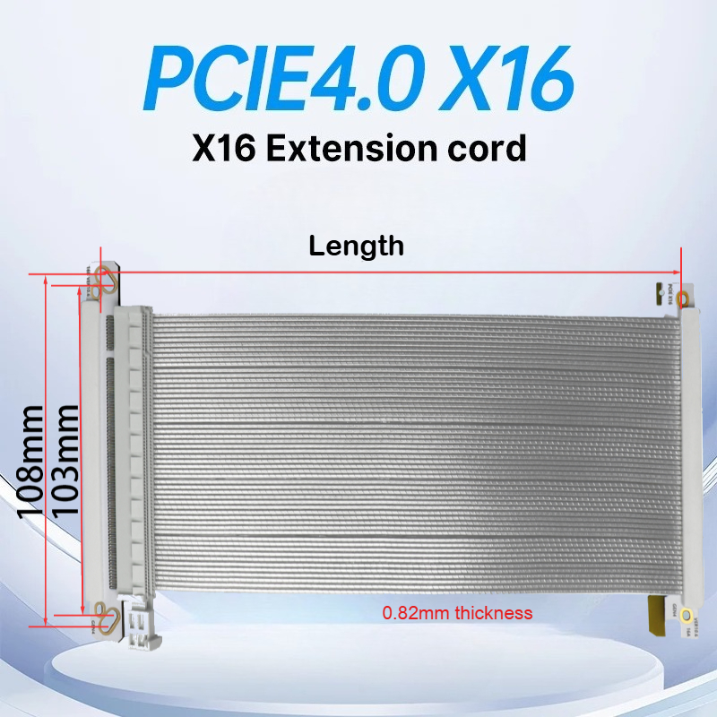 Itx Gpu Riser Pcie 4.0 16X - ADT-Link PCI-E x16 4.0 câble Riser
