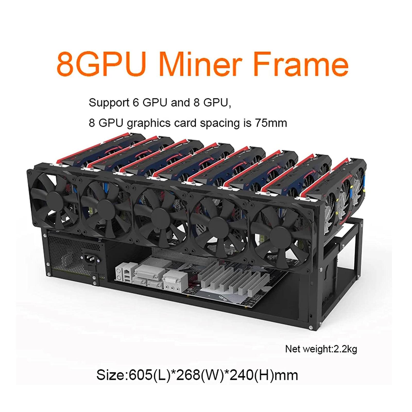 Gpu Mining Rig Frame 8 Gpu - Support de carte graphique à châssis