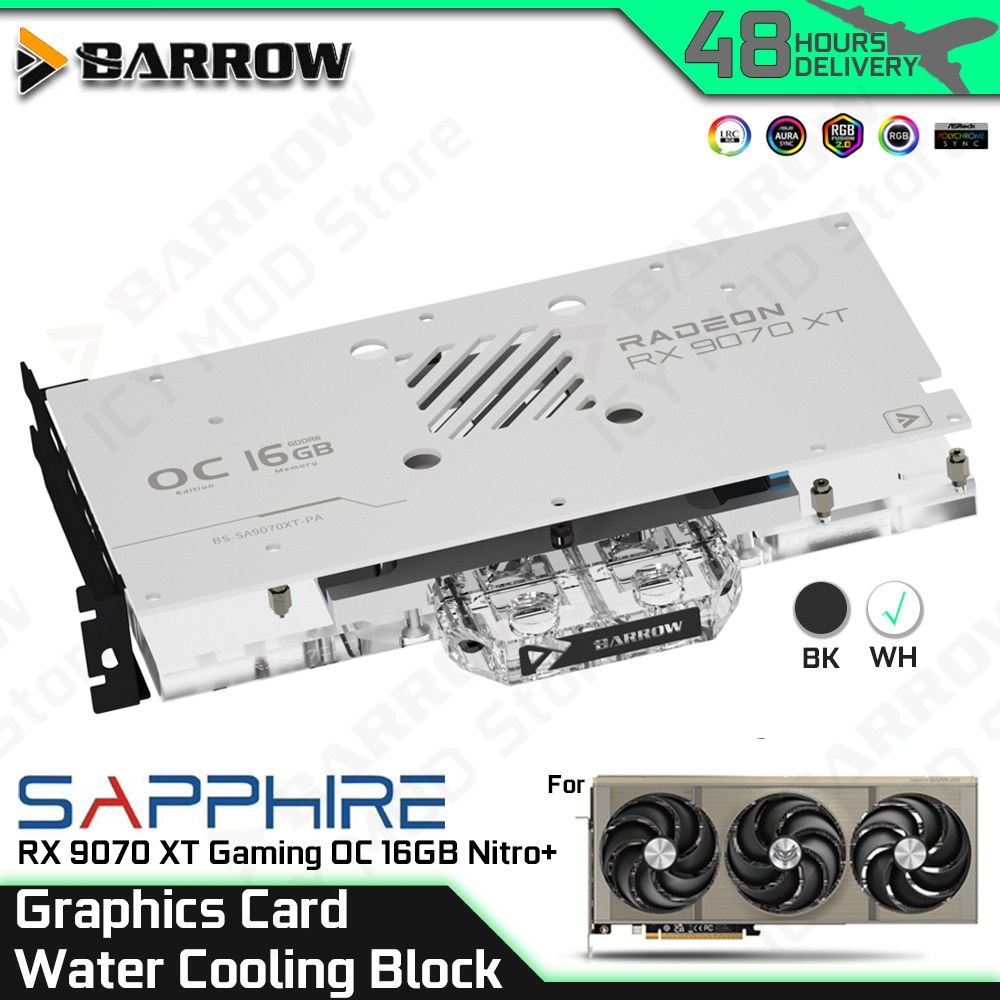 Rx 9070 16Gb - Barrow carte graphique bloc de refroidissement