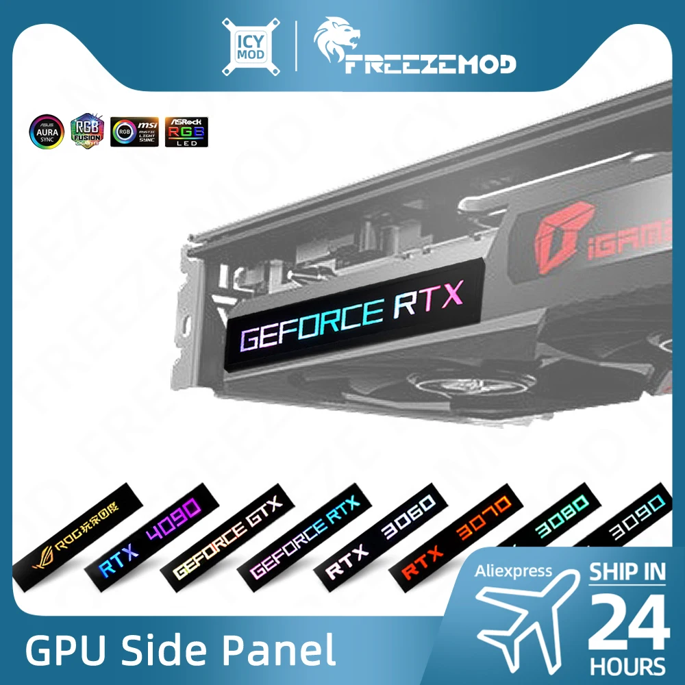 Desktop Gaming Gpu 32Gb - FREEZEMOD GPU panneau latéral RTX3090 GTX