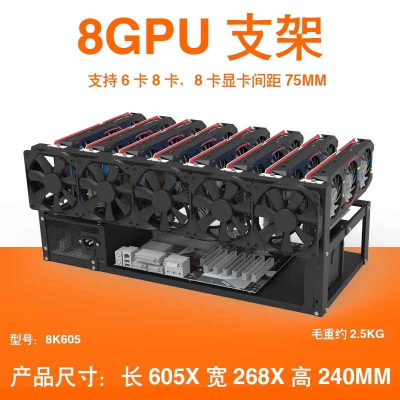 Gpu Mining Rig Frame 8 Gpu - Support de carte graphique JMZ pour