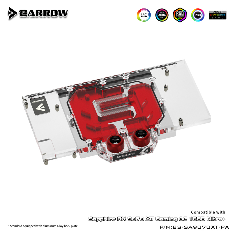 Rx 9070 16Gb - Bloc d'eau GPU pour SAPPHIRE RX