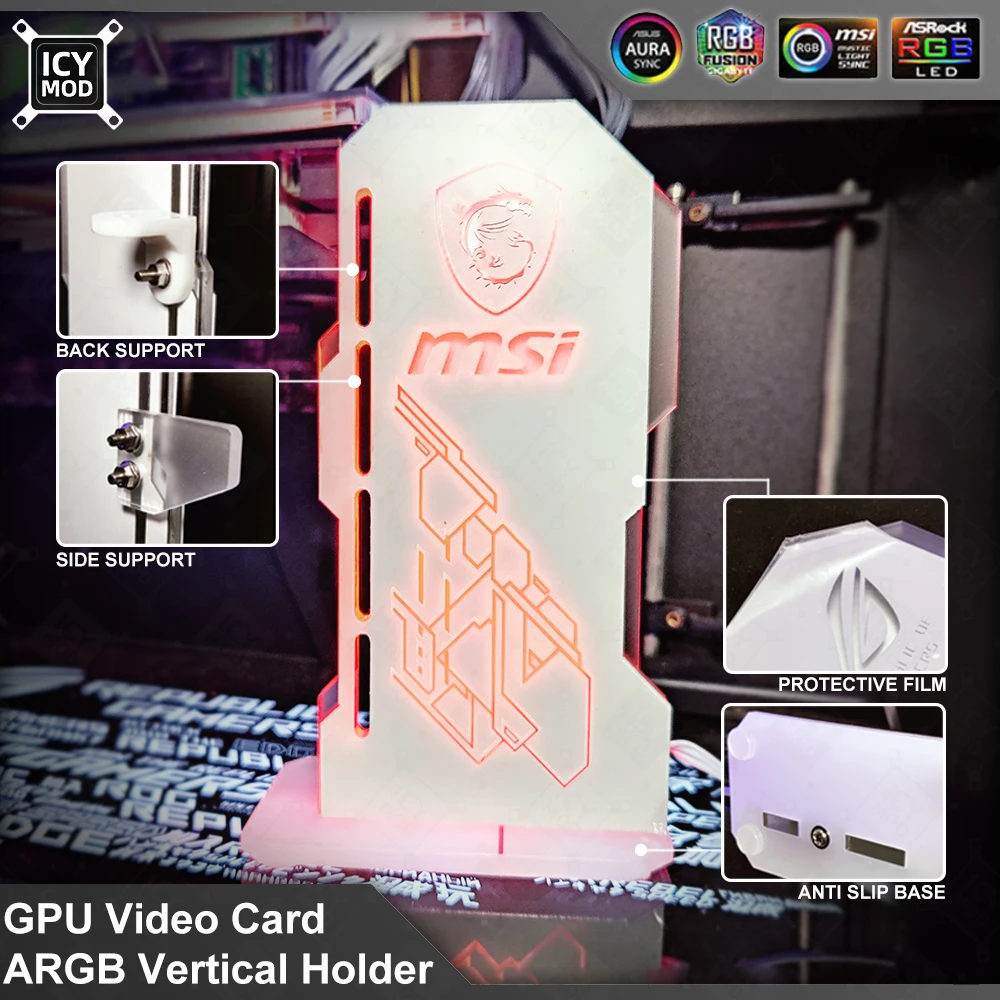 Desktop Gaming Gpu 32Gb - Carte vidéo personnalisée, support MOD vertical