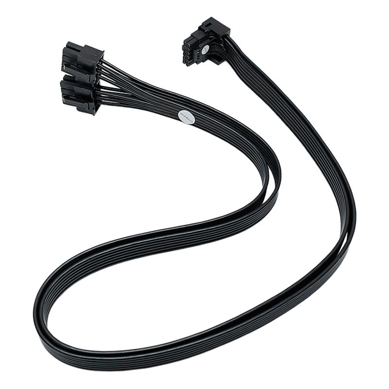 Dual 8Pin To 16Pin 12Vhpwr Cable - PCIE5.0 12VHPWR double câble d'alimentation coudé