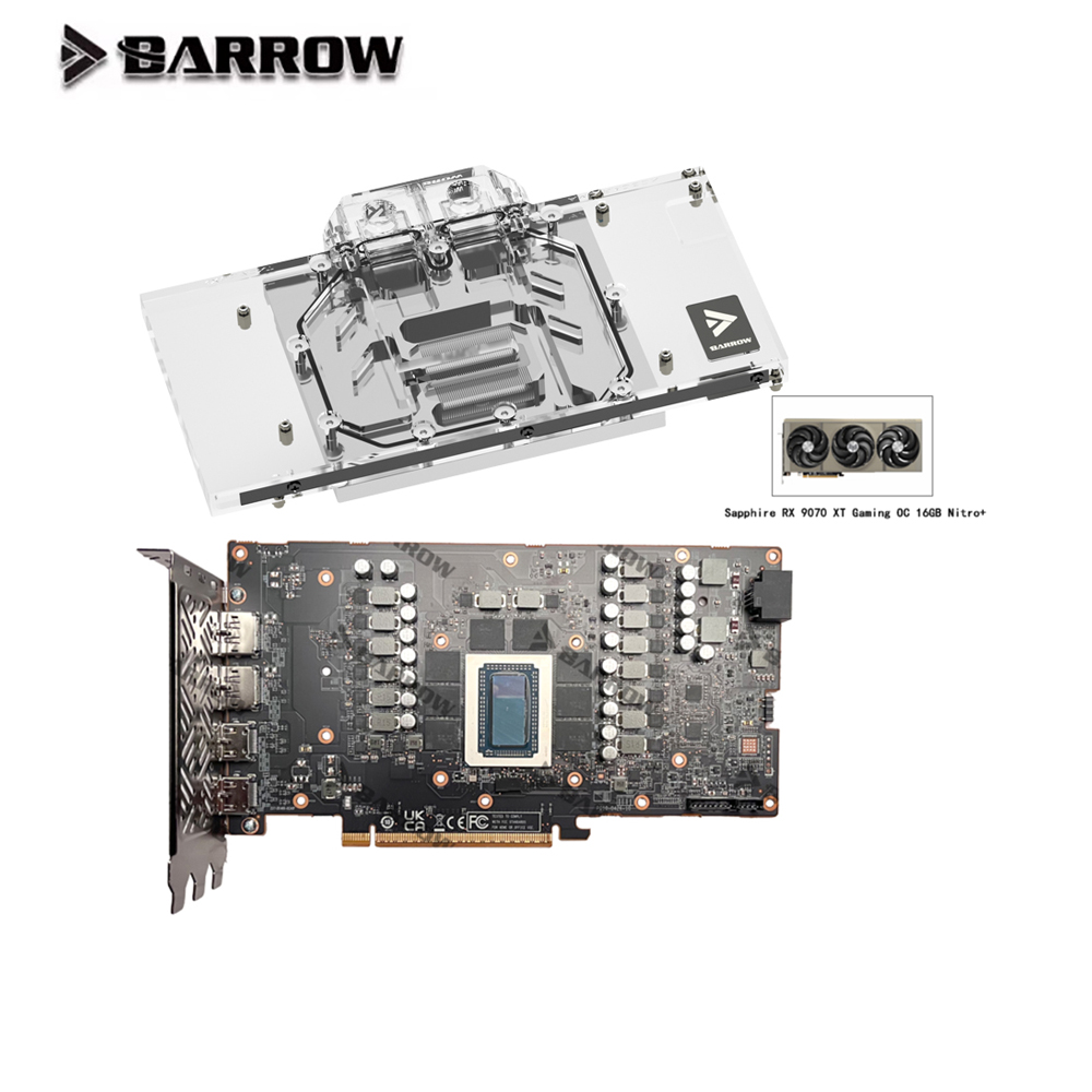 Barrow GPU bloc d'eau pour Sap - Rx 9070 16Gb avis et prix