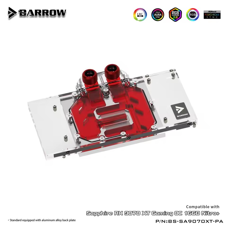 Barrow GPU bloc d'eau pour Sap - Rx 9070 16Gb avis et prix
