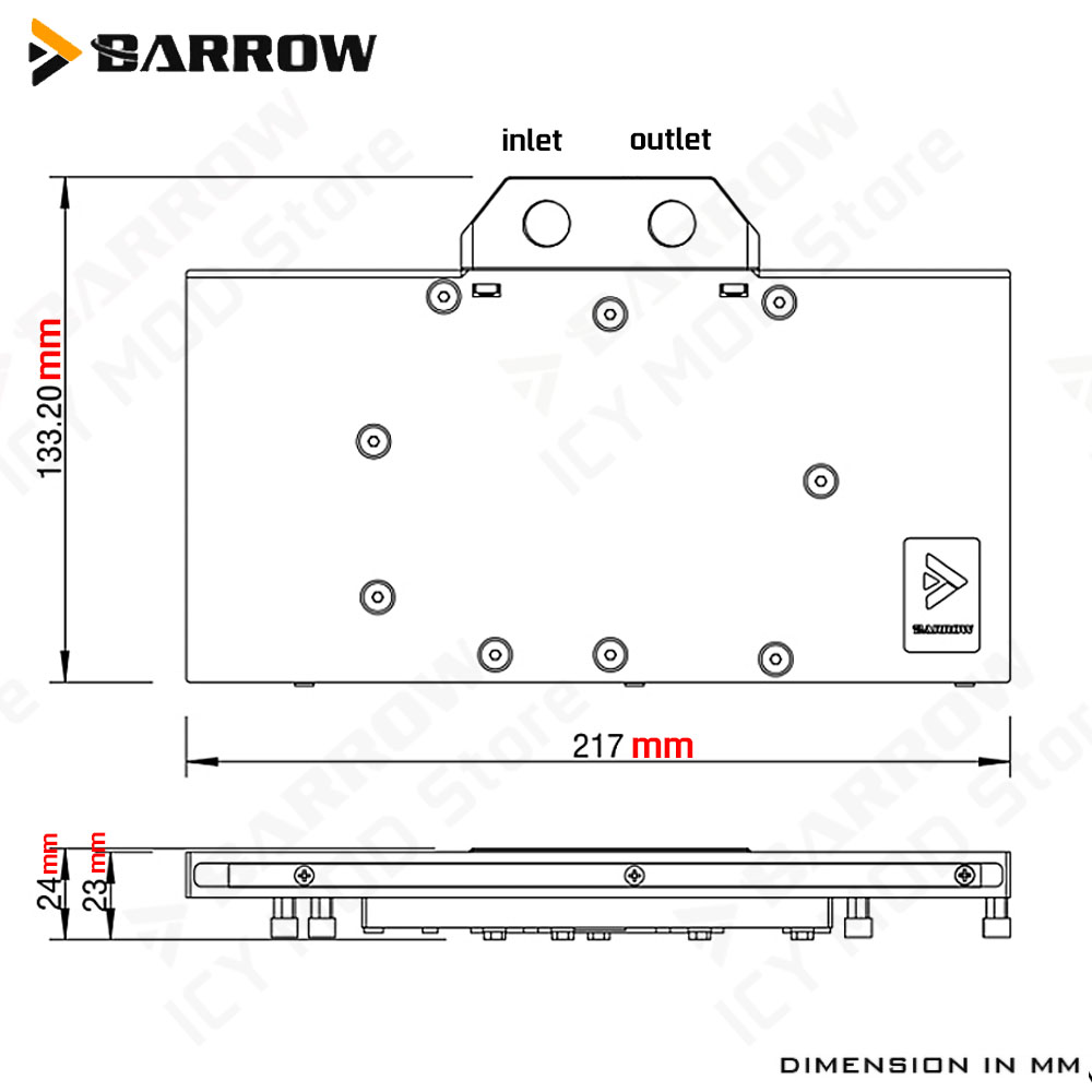 Barrow carte graphique bloc de - Rx 9070 16Gb avis et prix