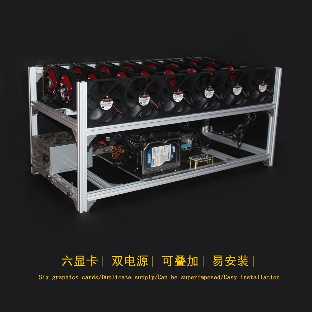 6 8 12 19 GPU mineur plate-for - Gpu Mining Rig Frame 8 Gpu avis et prix