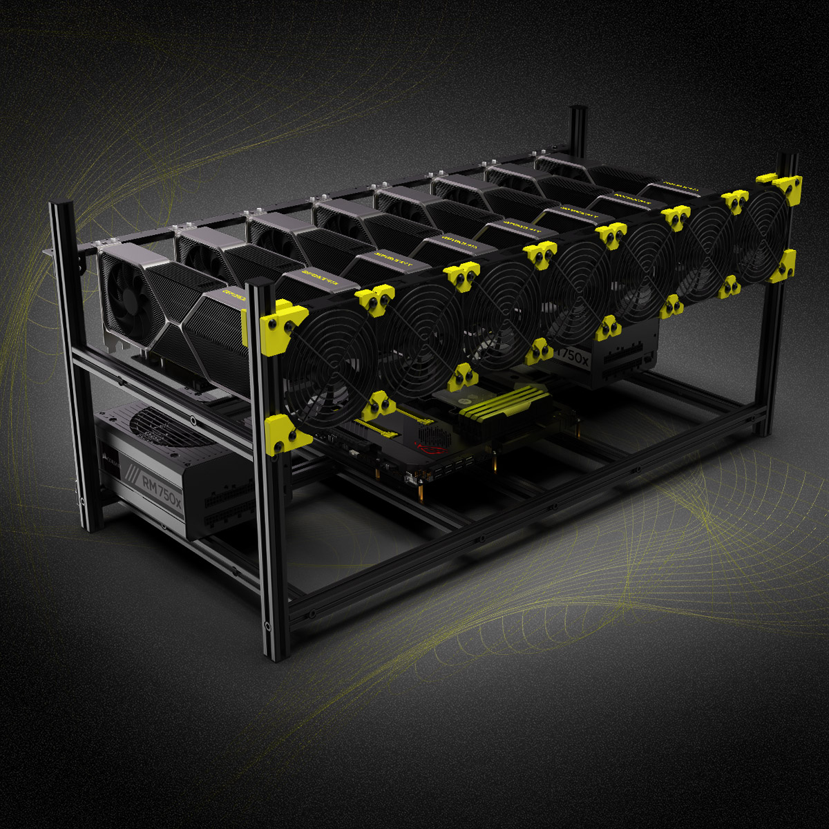 Châssis de minage en alliage d - Gpu Mining Rig Frame 8 Gpu avis et prix