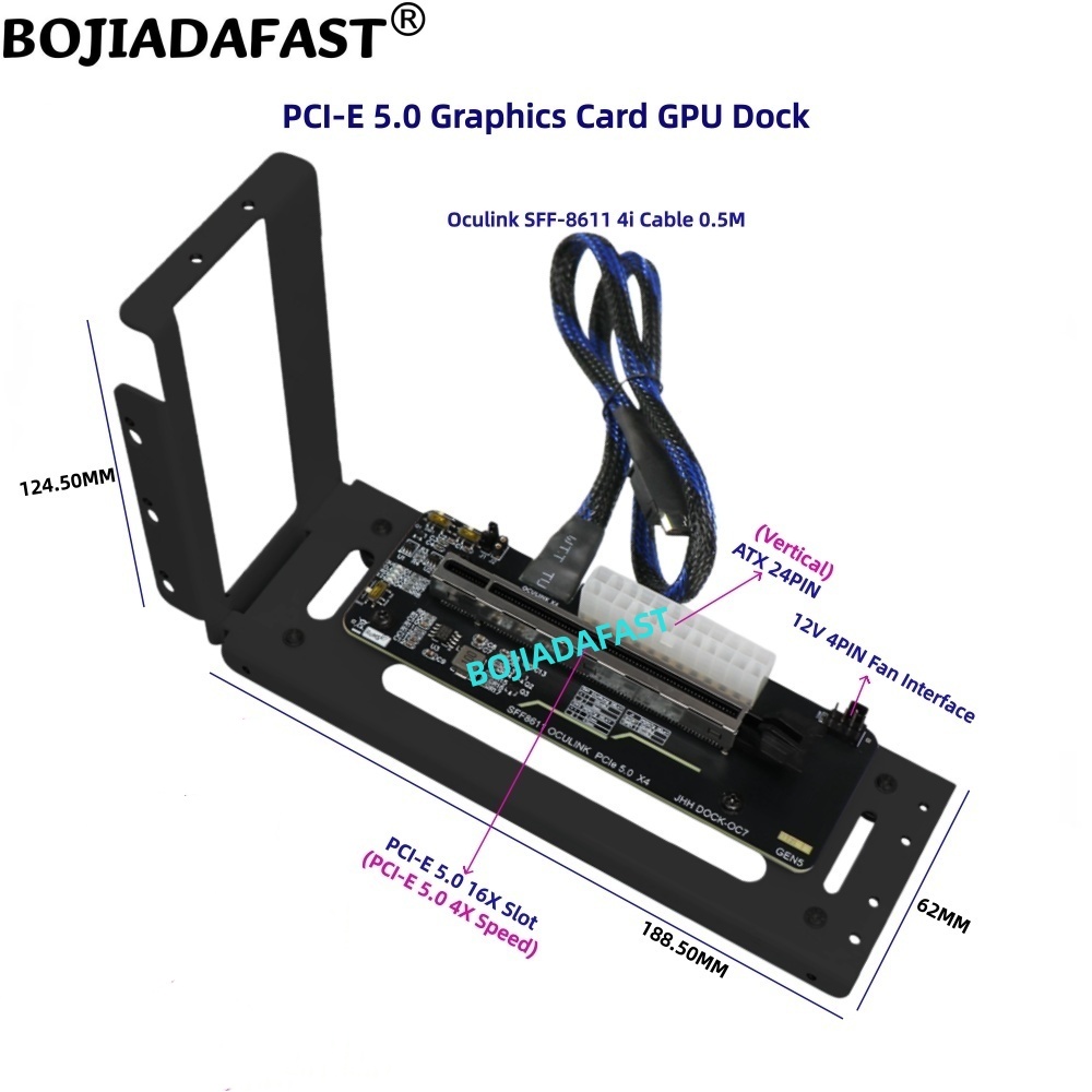 Carte adaptateur PCI-E 5.0 16X - Pcie 5.0 Gpu Riser Cable avis et prix