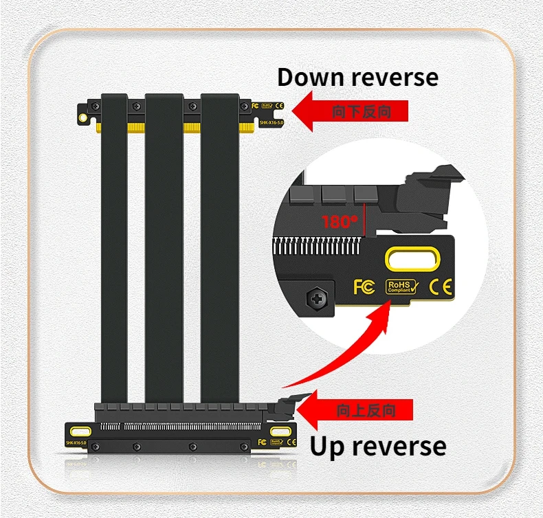Câble de connexion double inve - Itx Gpu Riser Pcie 4.0 16X avis et prix