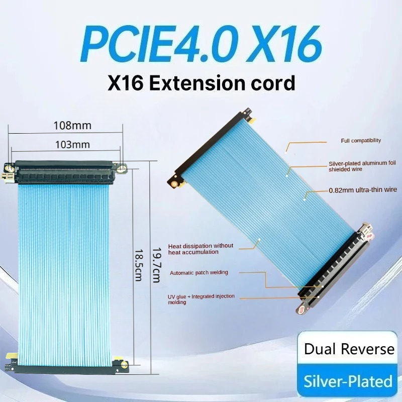Câble Riser Pcie 4.0 double in - Itx Gpu Riser Pcie 4.0 16X avis et prix