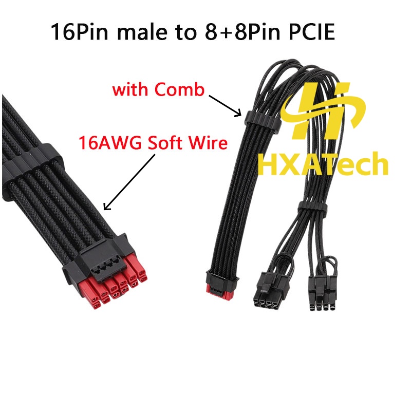 HXATech-Colorful Câble d'alime - Dual 8Pin To 16Pin 12Vhpwr Cable avis et prix