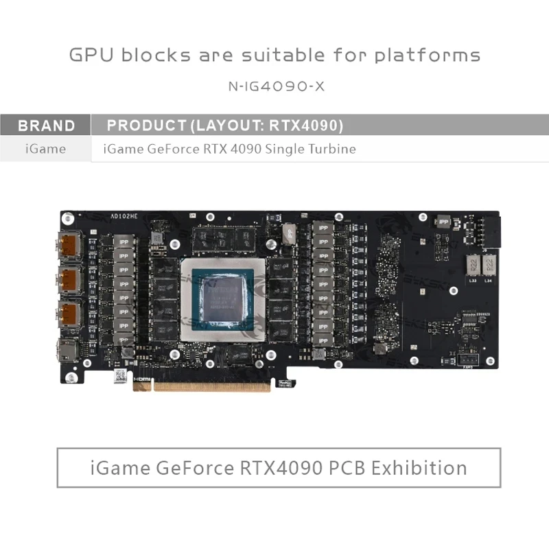 Bykski GPU bloc d'eau pour iGa - Rtx 4090 Water Block avis et prix