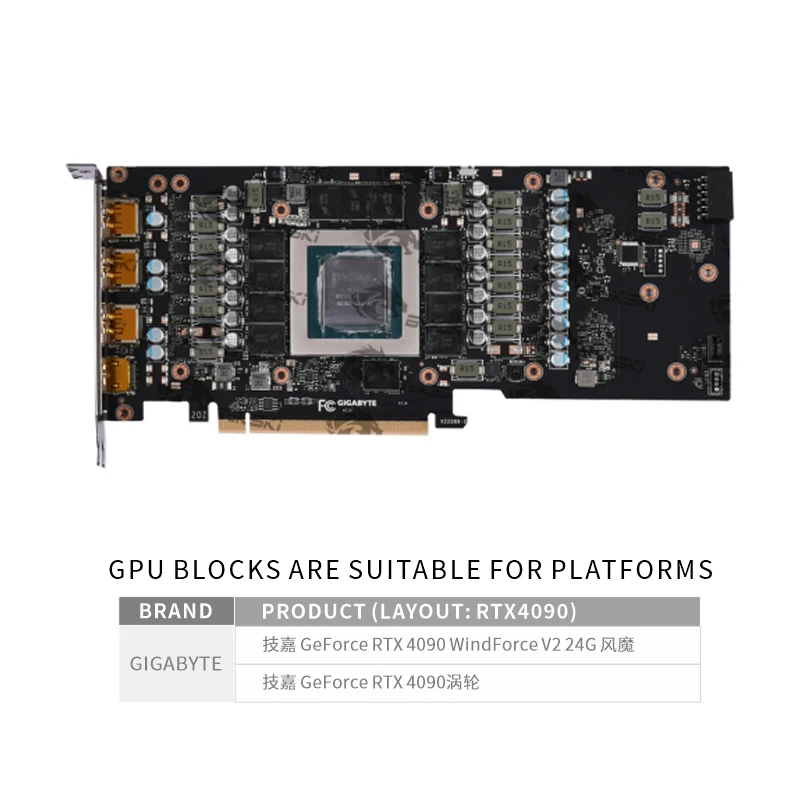 Bloc GPU Bykski N-GV4090WF-X-V - Rtx 4090 Water Block avis et prix